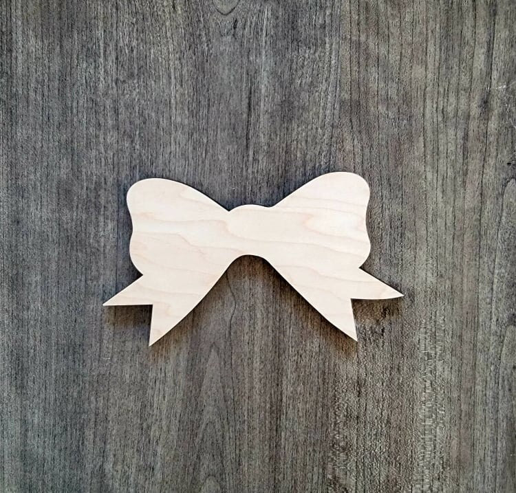 Bow Wood Shape, Wooden Bow Shape Blank, Unfinished Bow, Shapes for Crafts DIY Wood Blank, Sign Making, Childrens Signs, Custom, Personalized