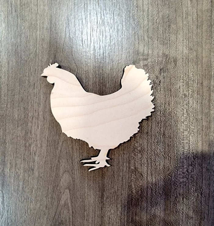Chicken Wood Shape, Wooden Chicken Shape Blank, Unfinished Chicken , Shapes for Crafts DIY Wood Blank, Sign Making, Childrens Signs, Custom