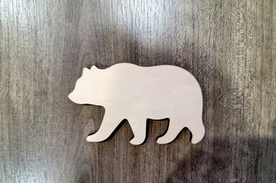 Bear Wood Shape, Wooden Bear  Shape Blank, Unfinished Bear Cut out, Shapes for Crafts DIY Wood Blank, Sign Making, Childrens Signs, Custom