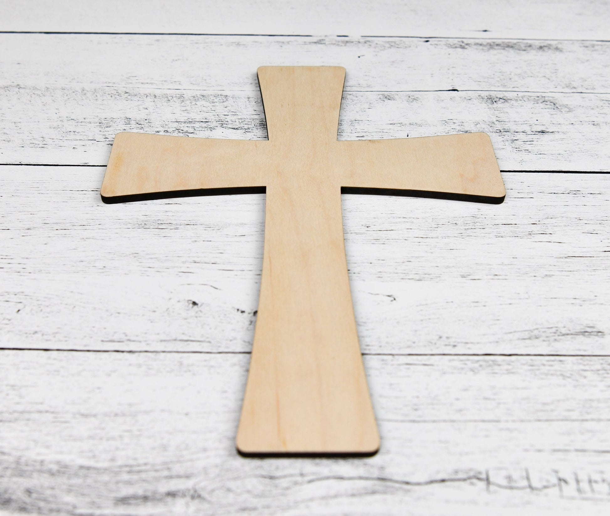 Wood Cross, 1/4 thick, Various heights available, option to