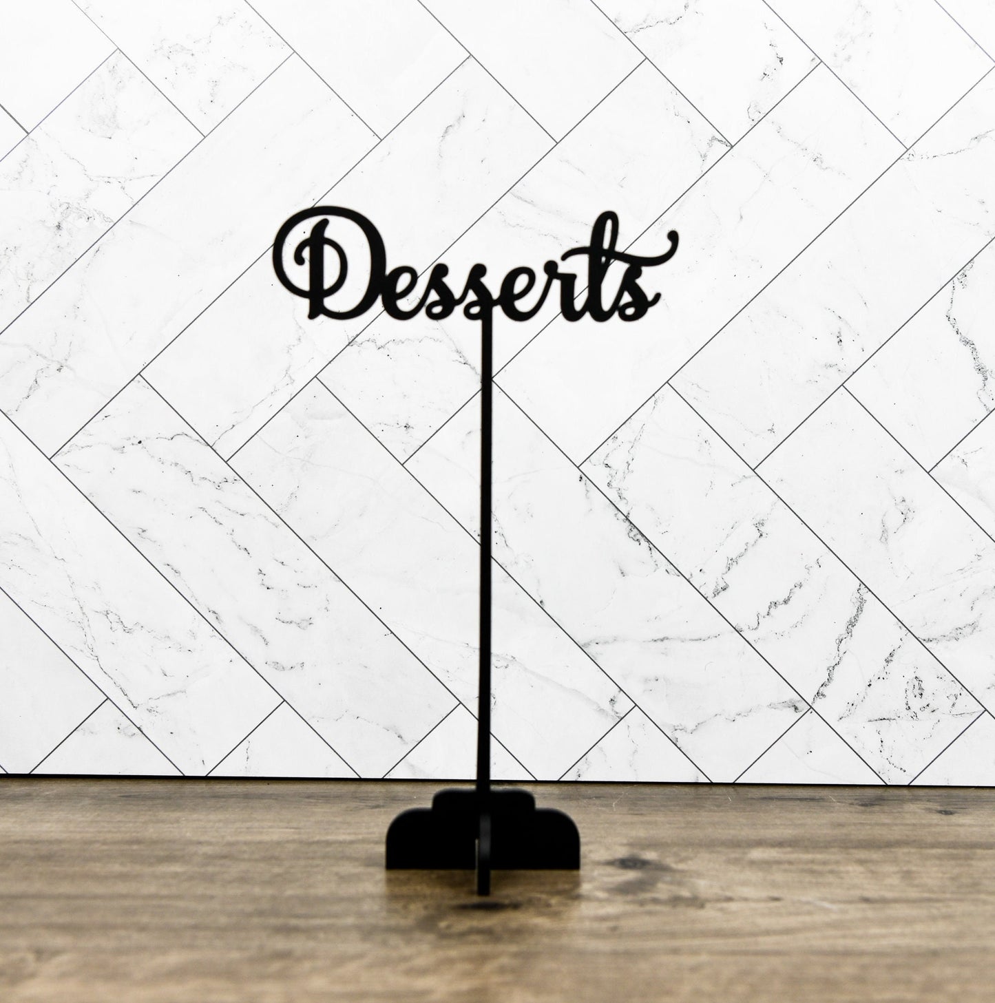 Desserts Sign. Wedding Desserts Table Sign. Freestanding Desserts Sign. Wood Wedding decor. Desserts sign 12" tall x 7" wide