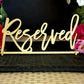 Reserved Sign. Reserved Wedding Sign. Freestanding Reserved Table Sign. Wood Standing Reserved Table Sign Wedding decor Wedding table sign