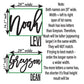 Nursery Name Sign, First & Middle Name, Personalized Custom Name Sign, Script Font, Wood Sign, Boy Girl Nursery Baby Shower Gift, Above Crib