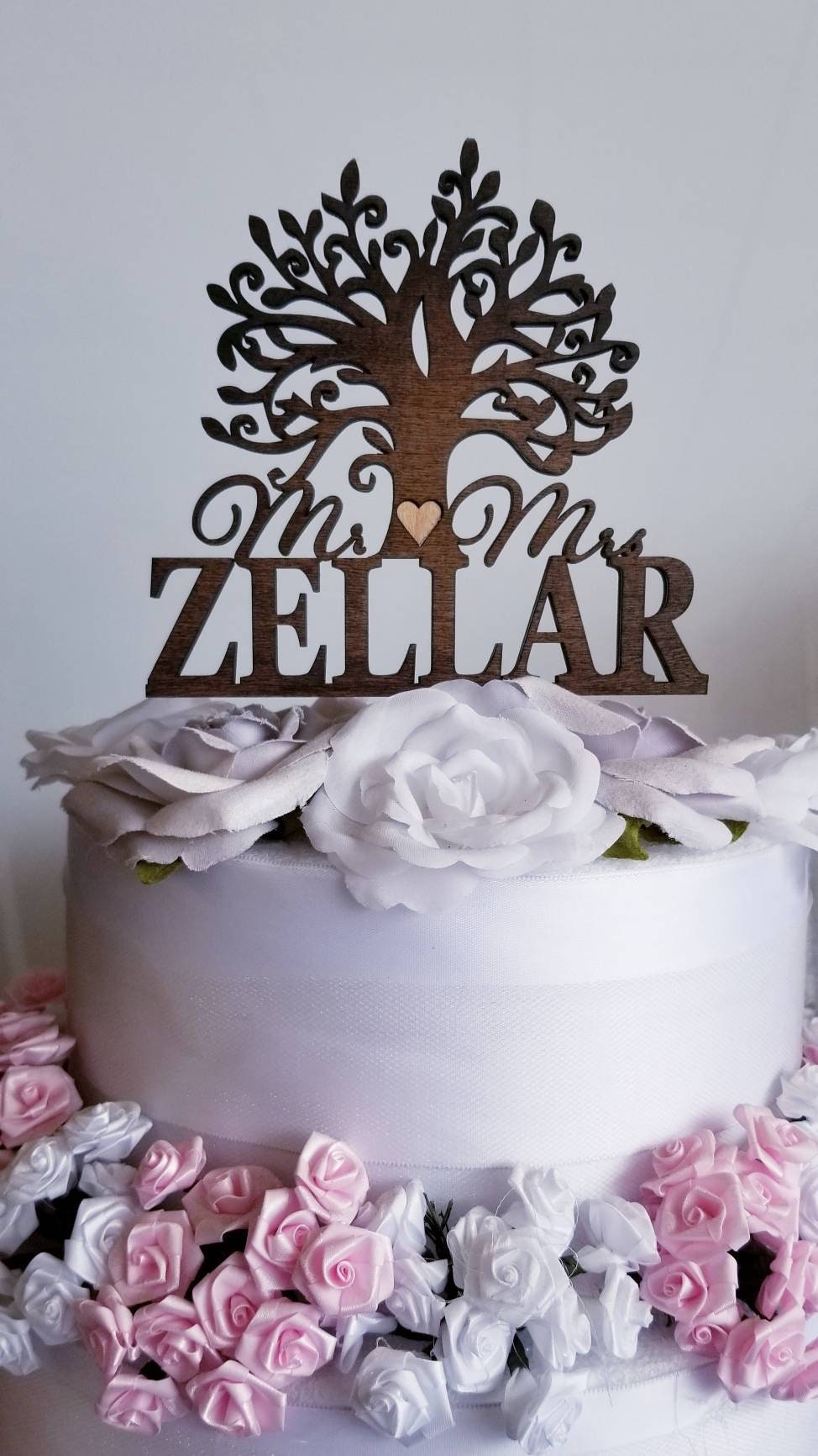 Wedding Cake topper. Tree of Life Cake topper. Custom Mr & Mrs Wedding Cake Topper Wood Wedding Cake topper Custom Wedding Cake Topper