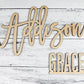 Custom Name Sign, First & Middle Name. Personalized Name Sign, Handwritten Font Personalized Wood Name Sign. Wooden Name Childrens Name sign