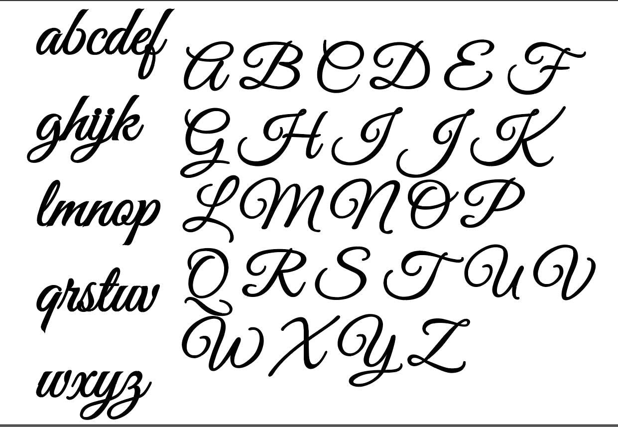 draw any name or word in Fancy Script
