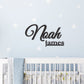 Custom Nursery Name Sign Personalized with First Middle Name, Script Wood Word, Girl Boy Nursery Decor or Event Backdrop, Baby Shower Gift