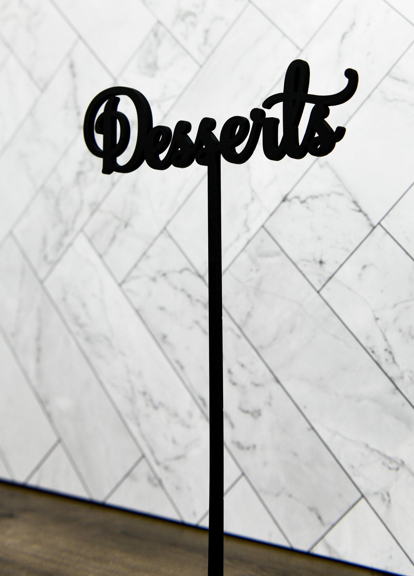 Desserts Sign. Wedding Desserts Table Sign. Freestanding Desserts Sign. Wood Wedding decor. Desserts sign 12" tall x 7" wide