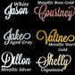 Nursery Name Sign, First & Middle Name, Personalized Custom Name Sign, Script Font, Wood Sign, Boy Girl Nursery Baby Shower Gift, Above Crib