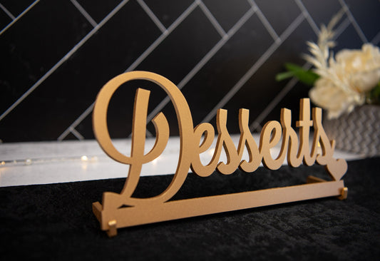 Desserts Sign, Desserts Wedding Sign, Freestanding Desserts Table Sign, Wood Desserts Table Sign, Custom Wedding decor, Wedding table sign
