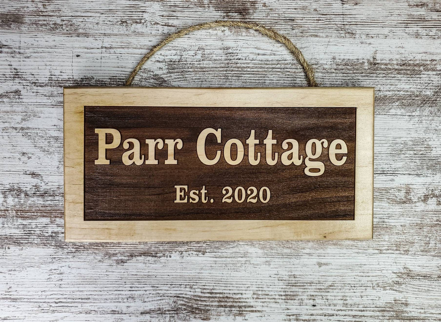 Custom Engraved Wood Sign / Personalized Name Sign / House or Camp Sign / Last Name / Rustic / Outdoor Sign /  Family Name & Est Sign / Gift