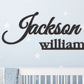Custom Nursery Name Sign Personalized with First Middle Name, Script Wood Word, Girl Boy Nursery Decor or Event Backdrop, Baby Shower Gift