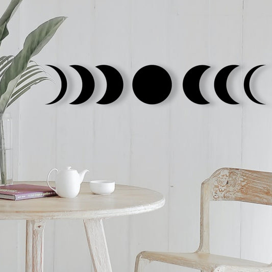 Moon Phase Sign, Wooden Moons, Wood Bojo Decor, Wall hanging, Wall art, Crescent moon art, Natural Home Decor, Celestial, Bohemian, Stars