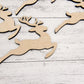 Santa Sleigh & Reindeer Wood Shapes, Wooden Christmas Shape, Unfinished, DIY Blank, Santas Reindeer, Wood Arts and Crafts, Holiday Ornaments