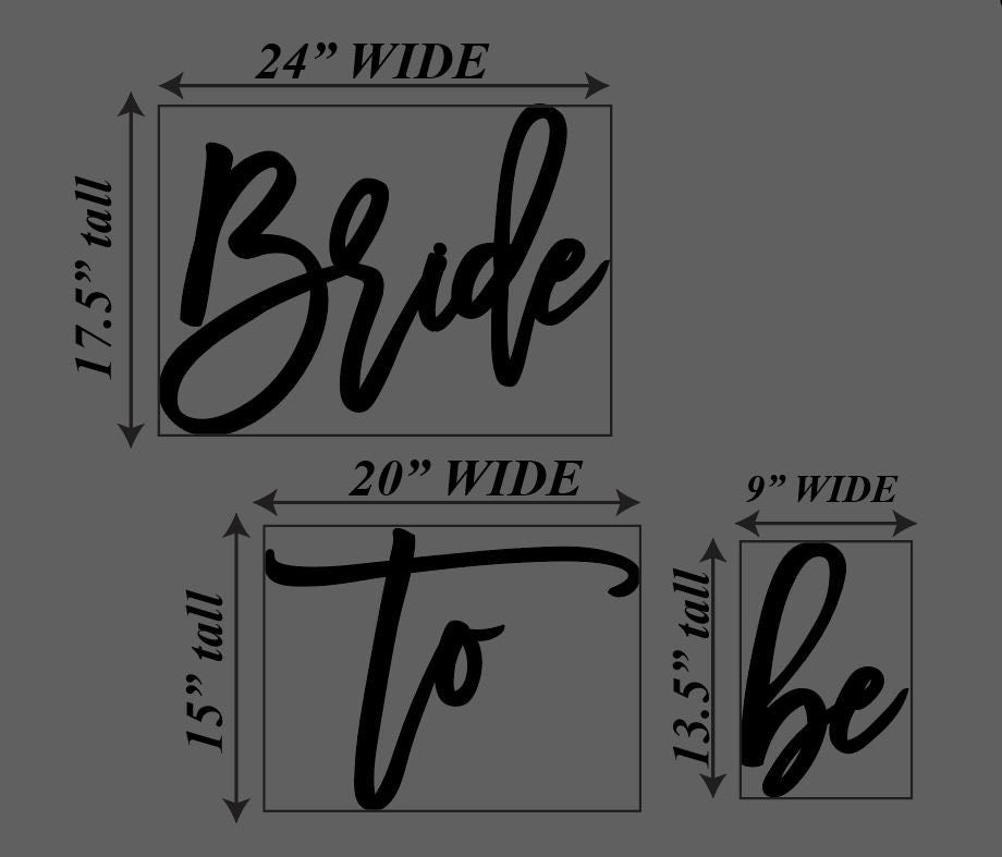 Bride to be sign backdrop sign for bridal shower or engagement party,  Wood Bridal Shower Decor, Custom Wedding Decor, Wooden word cutouts