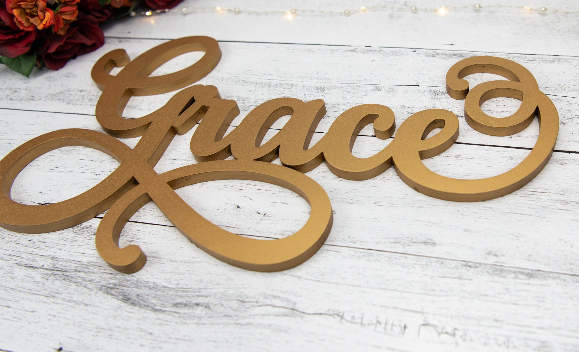 Custom Wood Name Sign Nursery Decor, Personalized Word Sign, Script Swirly Wooden Name, Childrens Name sign, Backdrop, Girl Baby Shower Gift