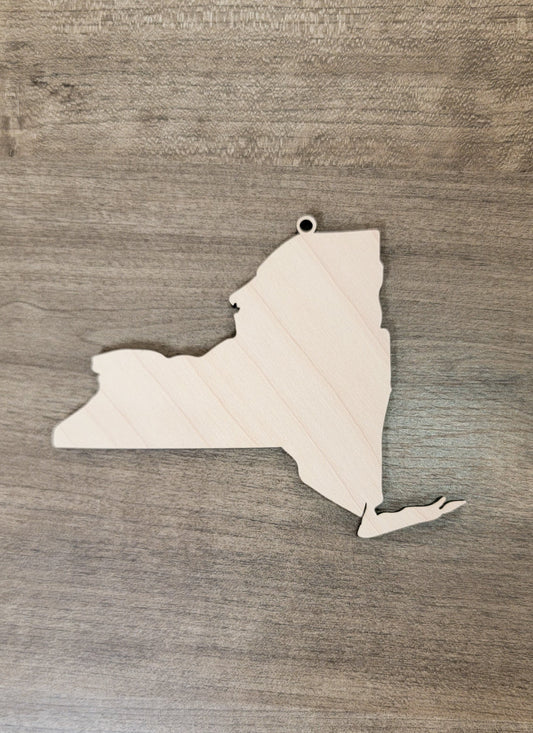 New York Ornament, NY State Shape Bulk wood Blank, Unfinished, Wood Ornament, DIY, Christmas ornaments, Blanks for Crafts, sign making