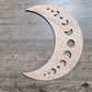 Crescent Moon Phase Wood Shape Sign, Wooden Moon Shape Blank, Unfinished Cut out, Crafts DIY for Sign Making, Boho Decor theme Natural 002