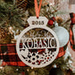 Newly Wed Christmas Ornament, Personalized gift with couple's last name + date, First Year As  Mr & Mrs Husband and Wife custom keepsake