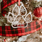 Custom Pet Paw Print Christmas Ornament, Personalized Dog Print Ornament, Wooden PawPrint Ornament, Cat / Dog Stocking Name Tag Gift for pet
