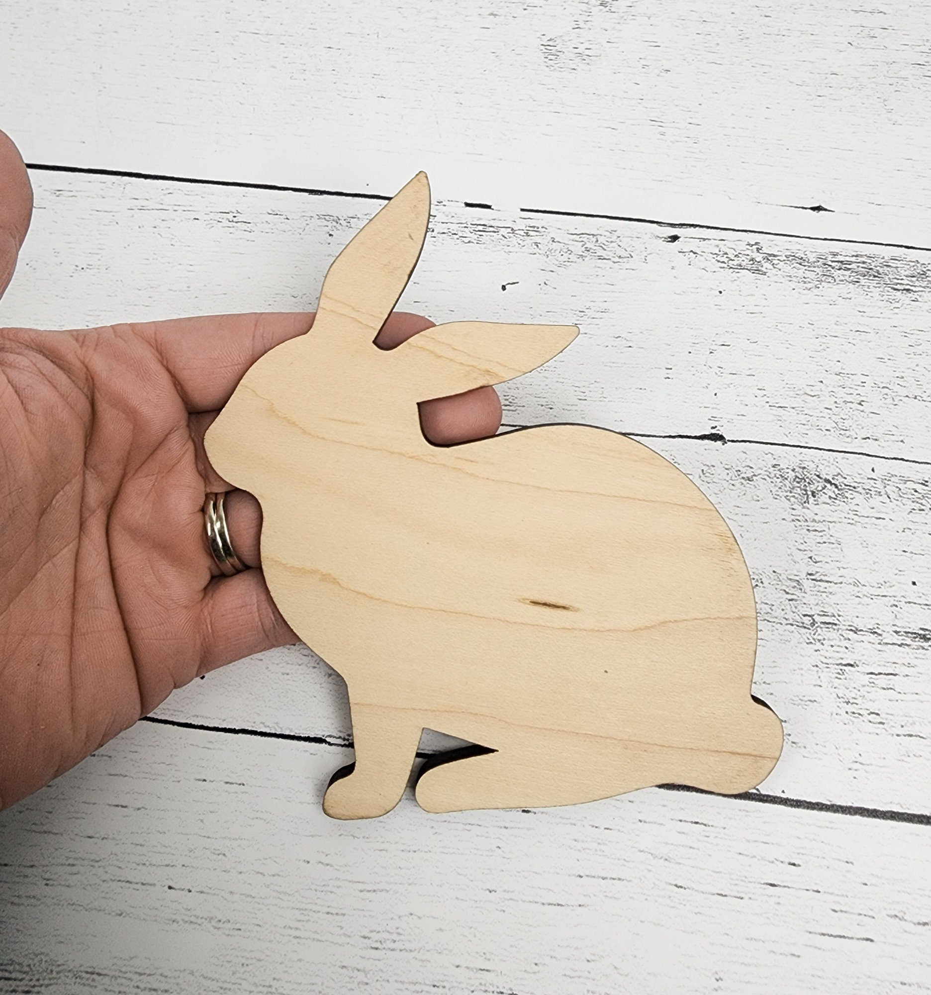 Bunny, Easter Wood Shape, Wooden Rabbit Blank, Unfinished Cut out, Shapes for Crafts DIY Wood Blank, Spring Sign Making, Easter Sign making