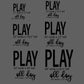 PLAY all day playroom kids sign decor, toy room wall sign wood wall art, recreational room signage, custom wood cut out words & letters