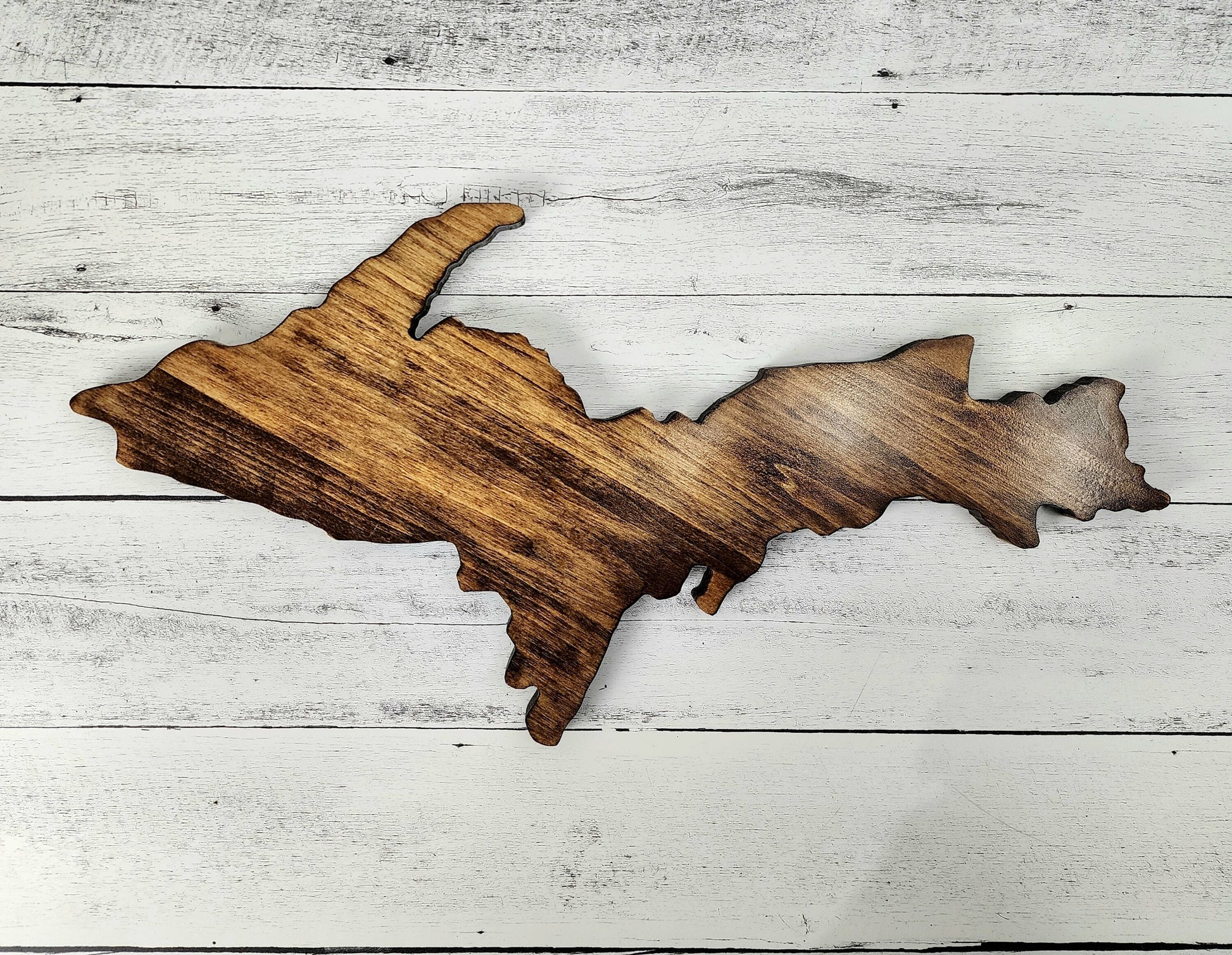 Upper Michigan Wood Sign / Upper Peninsula of Michigan / Upper Michigan Wood Cutout. Upper Peninsula State Shape.  32x16 or 24x12. Yooper UP