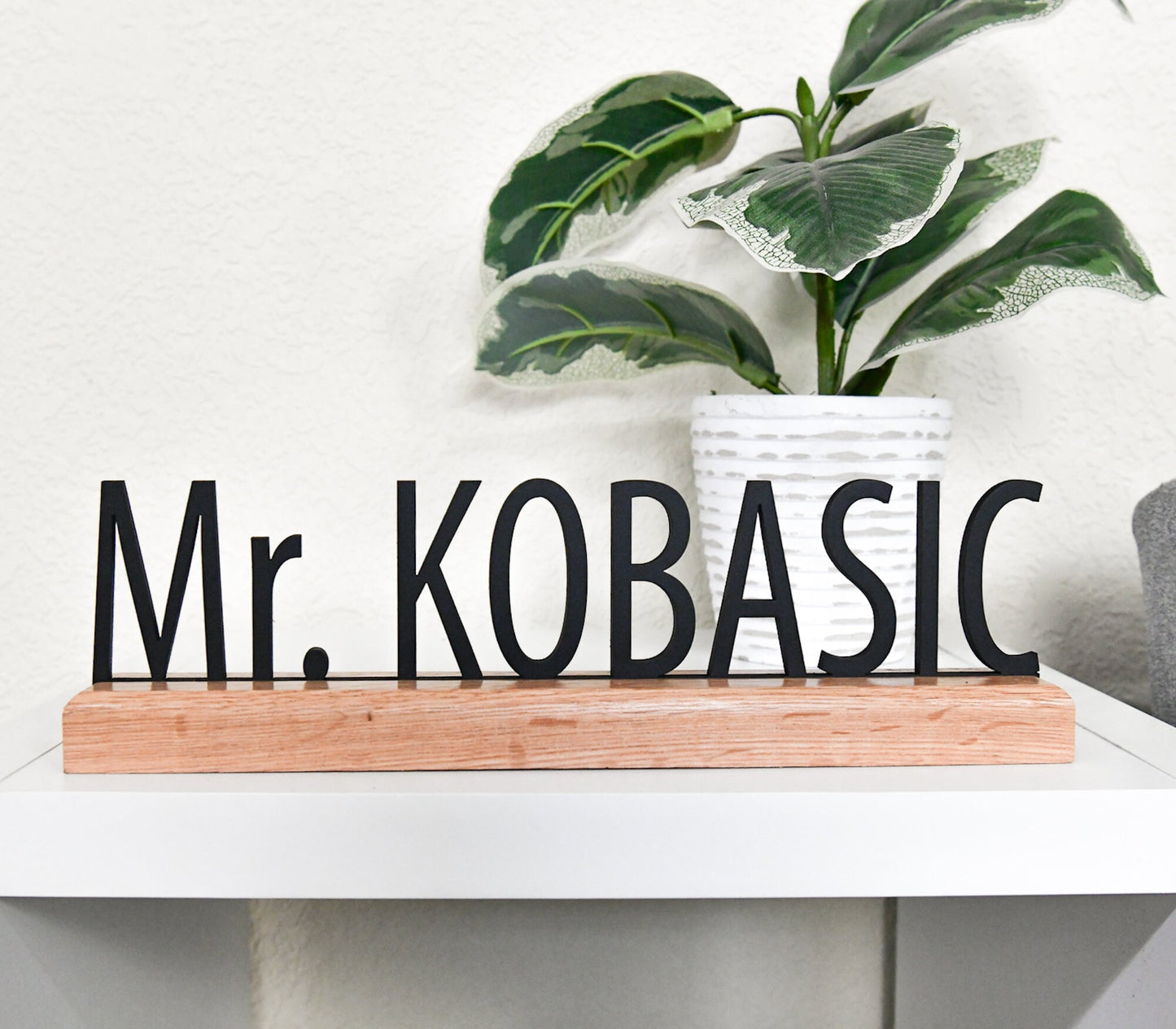 Desk Name Plate for Teacher, Principal, Executive, Custom Company Office Gifts, Personalized Wooden Sign for classroom or office personal