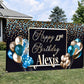 Custom Birthday Banner with Name, Personalized, Black & Gold, Happy Birthday Flag Sign, Indoor, Outdoor, Reusable, Milestone, Multiple Sizes