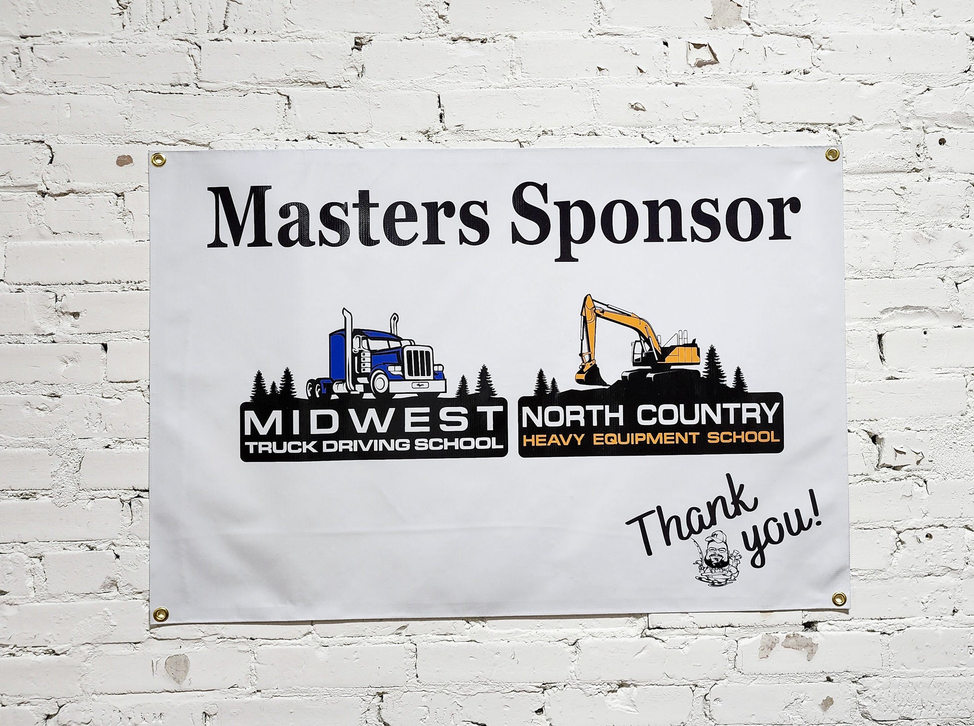 Sponsor Banner for community events, Sponsorshipship, Or Personalized Custom Text, Logo, Campaigns, Ads, Full Color Indoor Outdoor Print