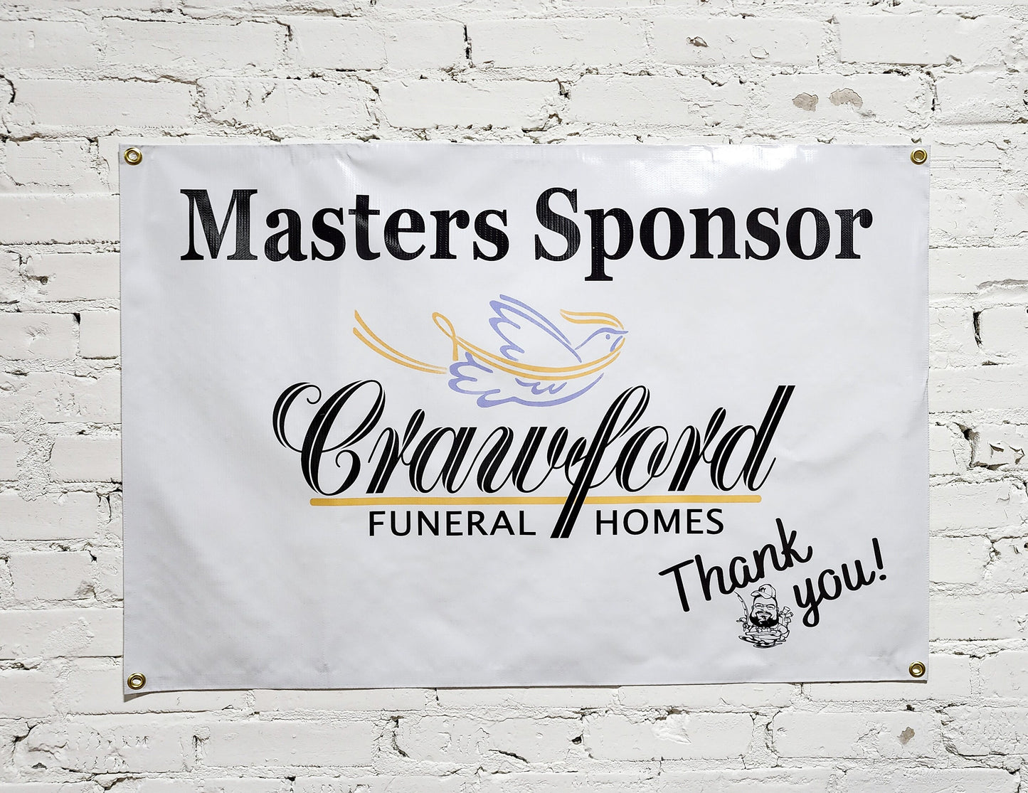 Sponsor Banner for community events, Sponsorshipship, Or Personalized Custom Text, Logo, Campaigns, Ads, Full Color Indoor Outdoor Print