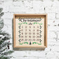countdown to christmas december numbered calendar wooded framed holiday sign