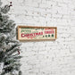 mistletoe family owned christmas tree farm sign for wall, christmas decor framed natural wood sign wall hanging
