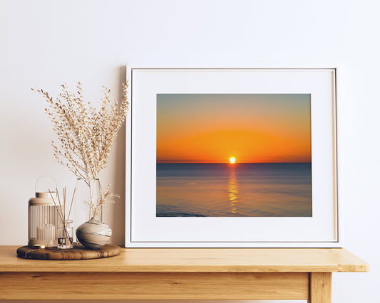 Sunrise Ocean View Digital Print - Pensacola Beach Photo - Coastal Wall Art - Printable Sea Sunrise Decor - Instant Download - Home Art