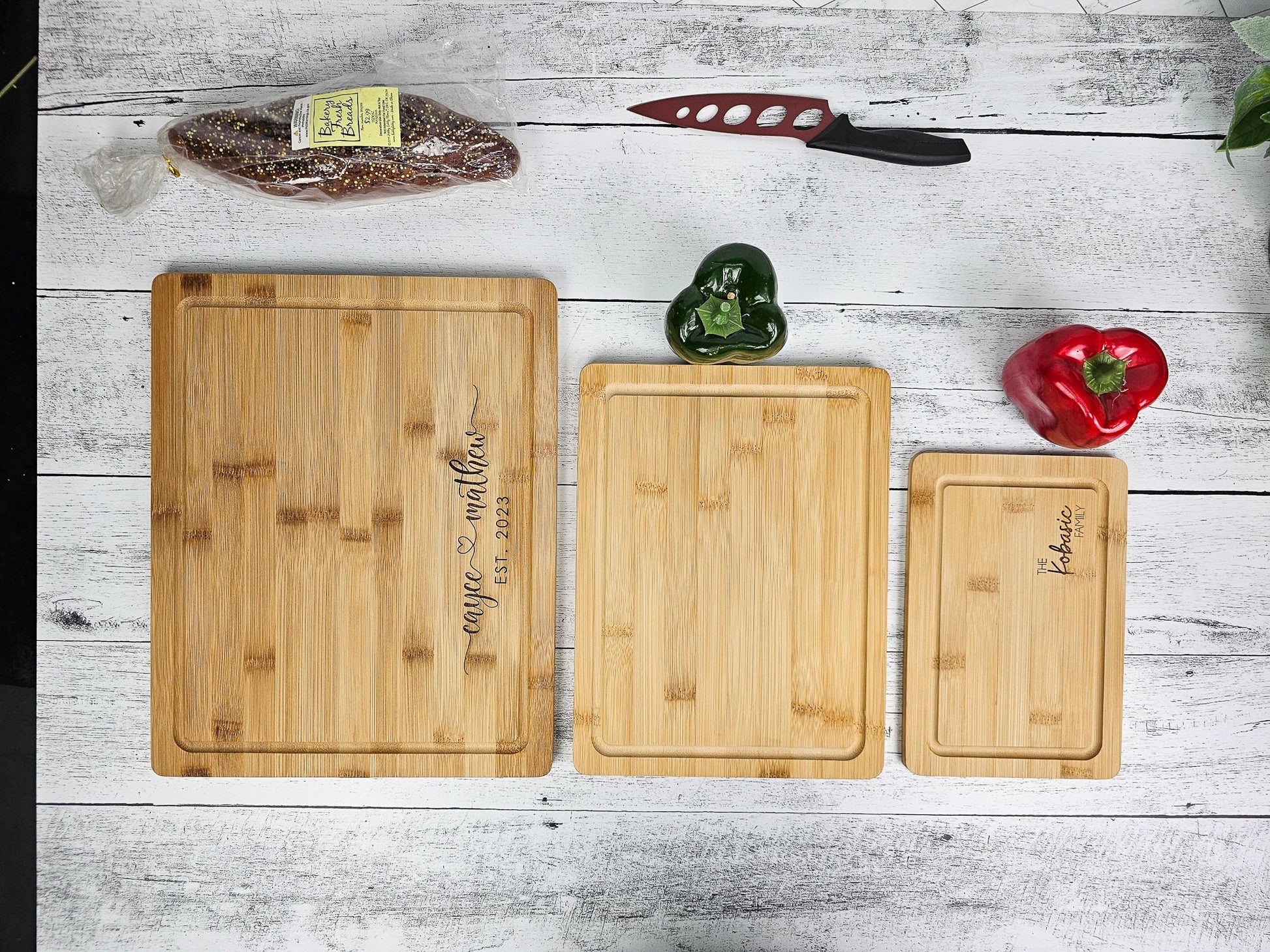 Personalized Cutting Board, Christmas Gift for couple - Custom Wedding –  Kobasic Creations
