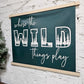Where the Wild Things Play Wall Sign, Playroom wall decor, Hanging Art Printed Canvas, Pine Green, Kid's Room Sign, Nursery Decorations
