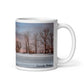 Escanaba Michigan Winter sunrise over Lake Michigan, Sand Point, Water Plant Road, Ludington Park view - Printed Mug